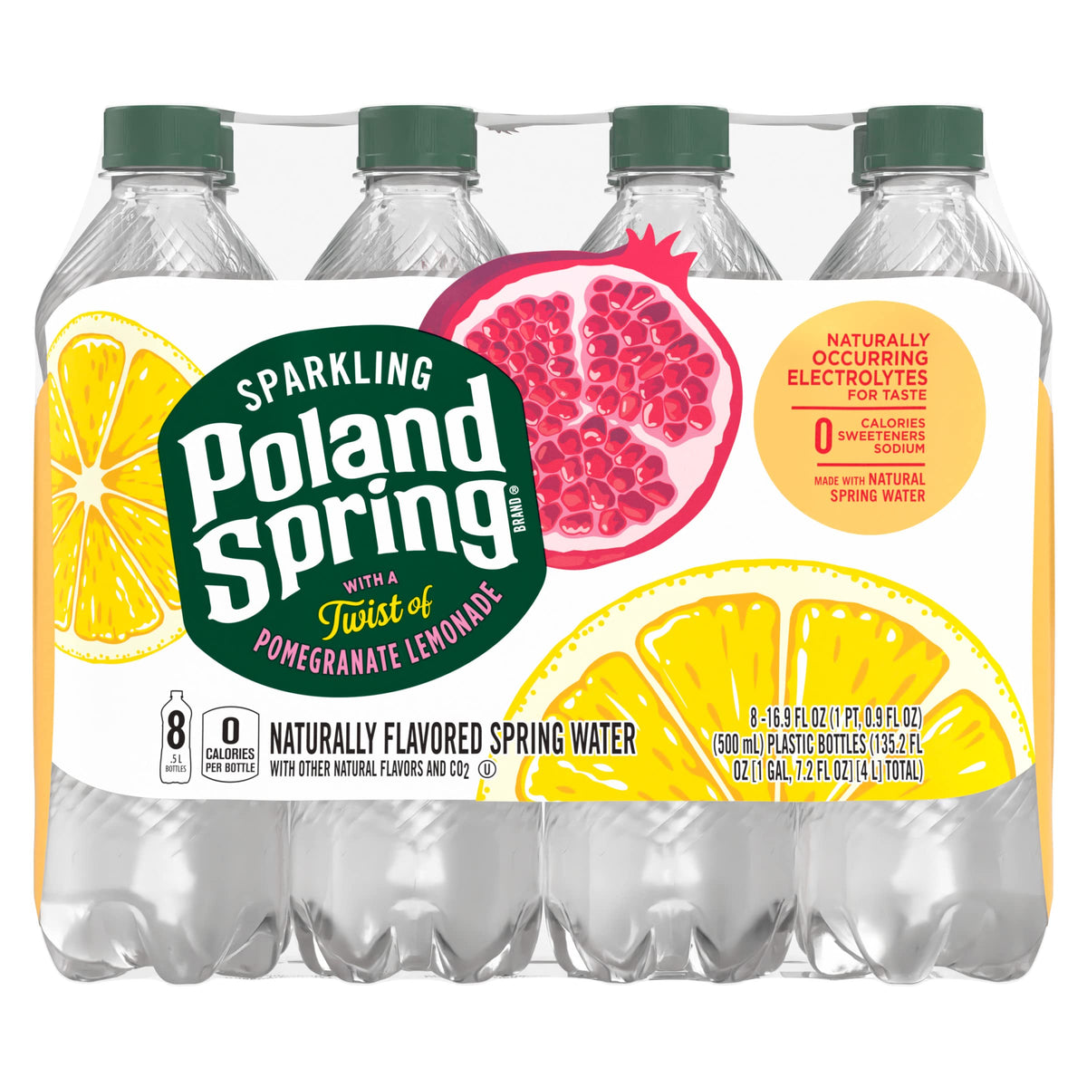 Sparkling Water Pomegranate Lemonade 16.9 oz Bottles Pack of 8 O64402