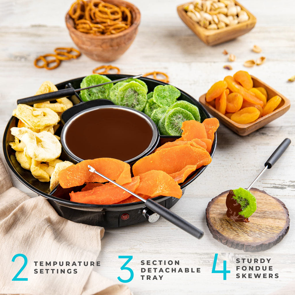 Electric Fondue Pot Set with Temperature Control M6761