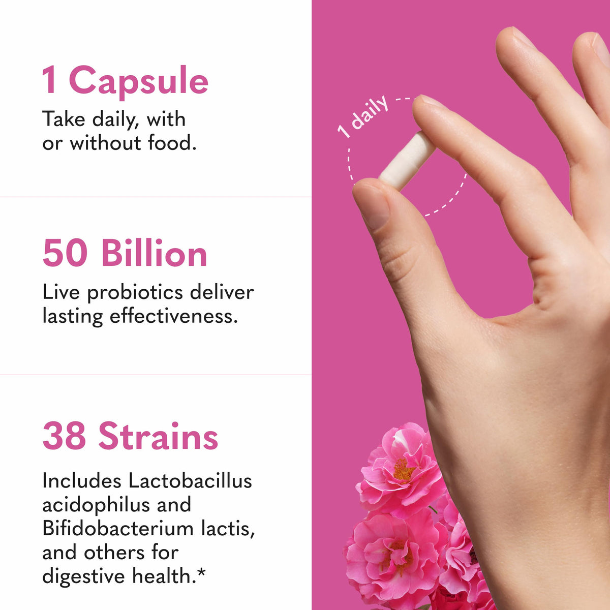 Probiotics Vaginal Care 50 Billion CFU Y6876