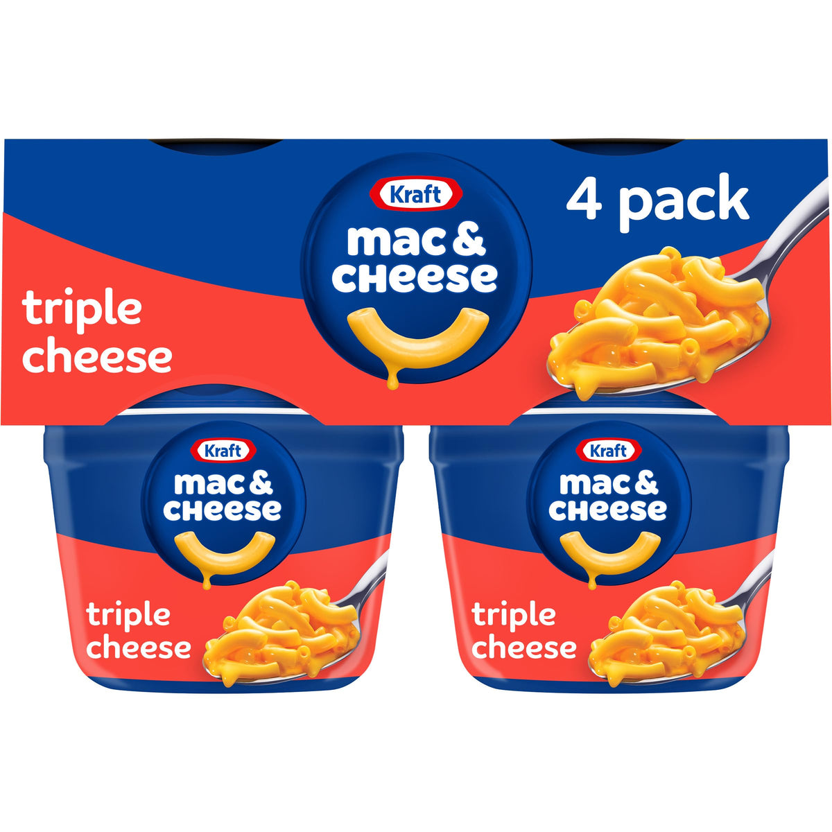 Triple Cheese Mac and Cheese 4 Microwaveable Cups N6888
