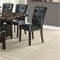 Black Faux Leather Parson Chairs Set of 2 C3811