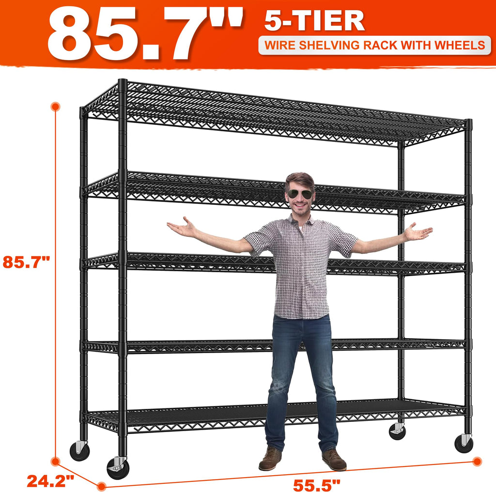 85.7" 5-Tier Adjustable Garage Shelving P72950