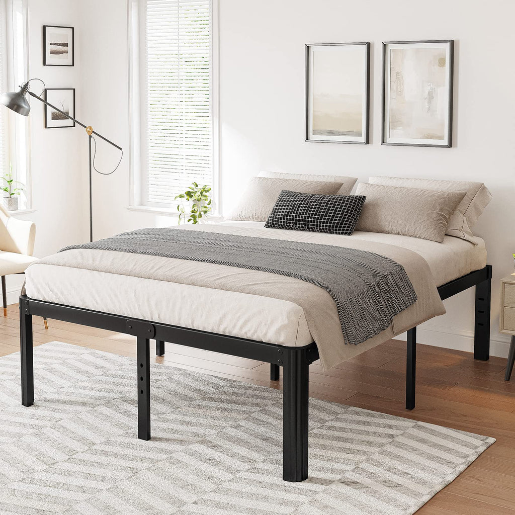 California King Heavy Duty Metal Platform Bed Frame with Round Corners H612