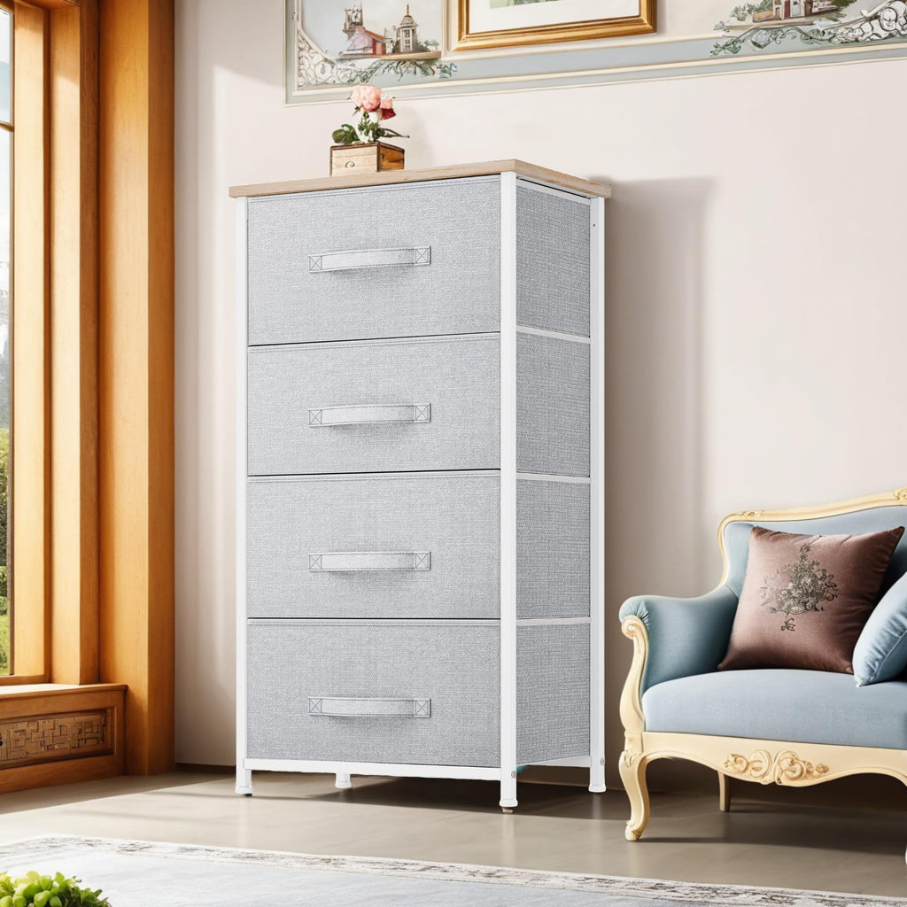 4 Drawer Fabric Storage Dresser Y746532