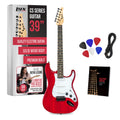 39” Electric Guitar Kit with Amp Cable, 6 Picks, Solid Wood Body, Red E356