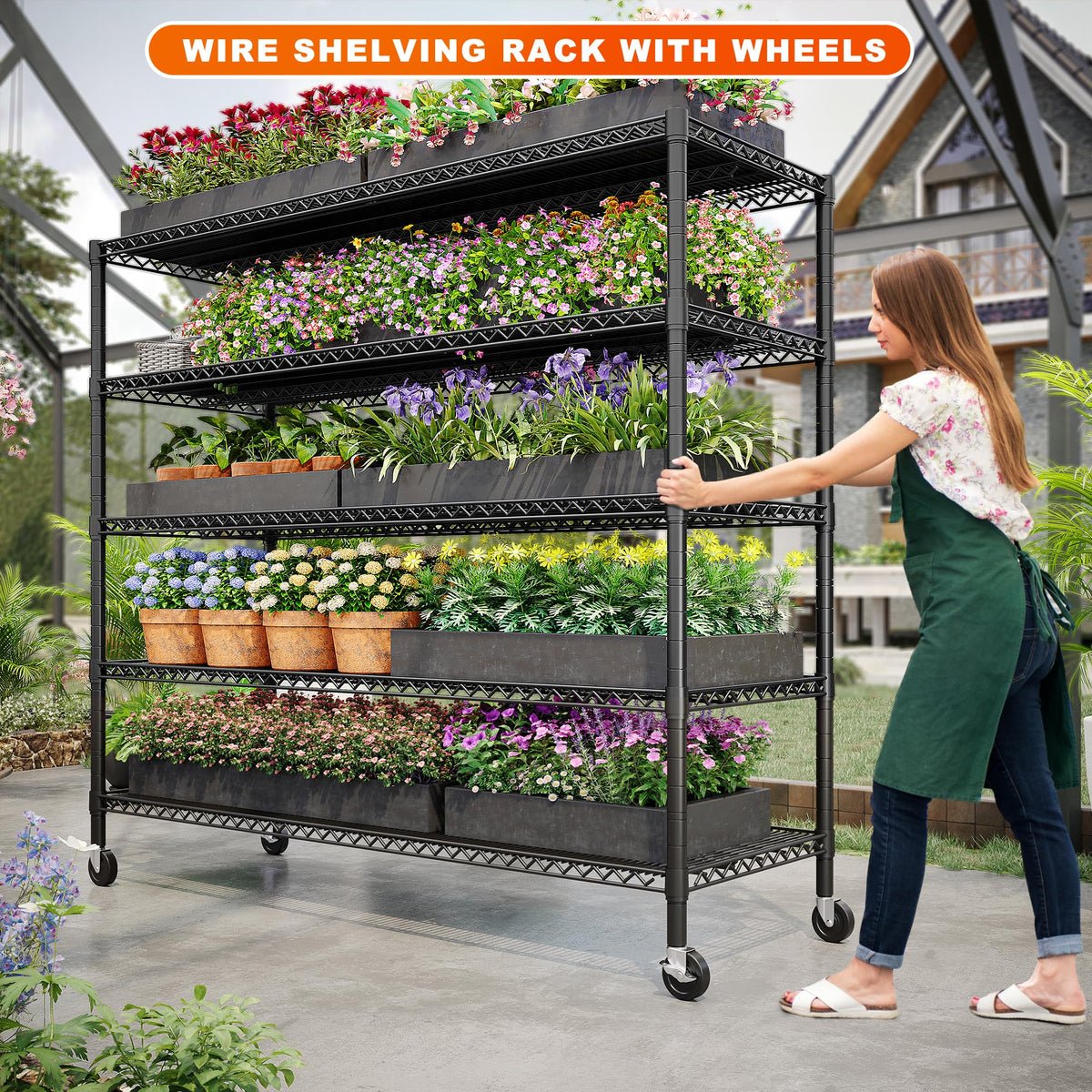 85.7" 5-Tier Adjustable Garage Shelving P72950