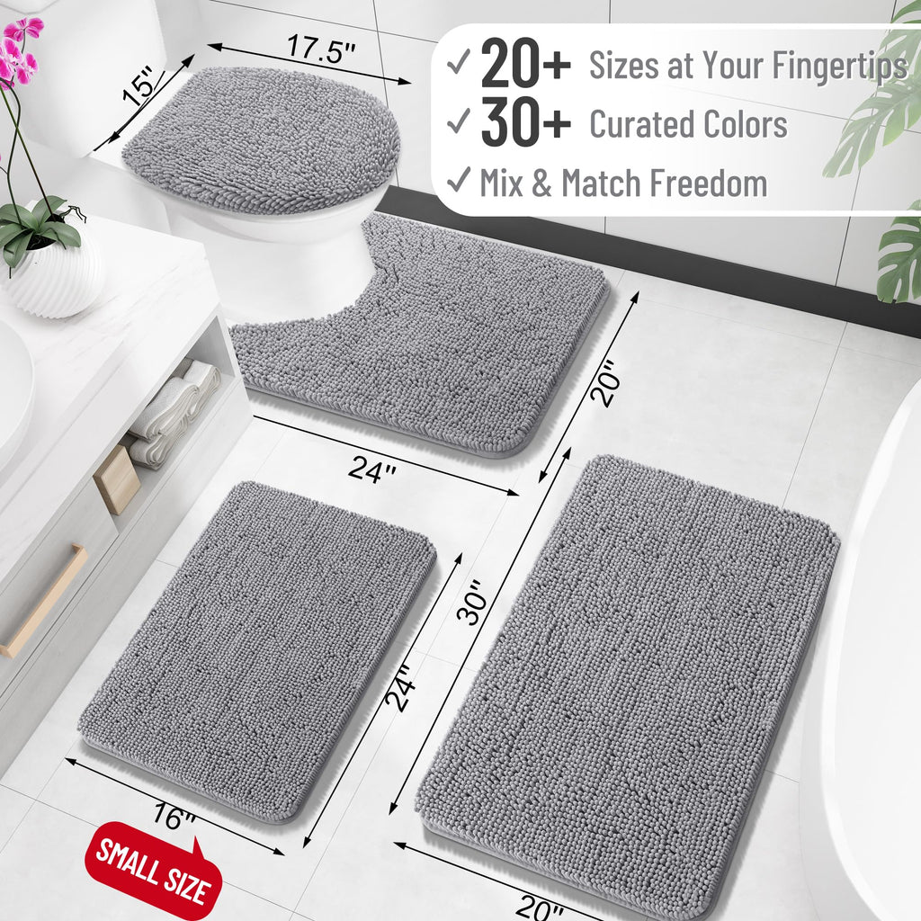 Extra Soft Absorbent Chenille Bath Rugs 30x20 H297
