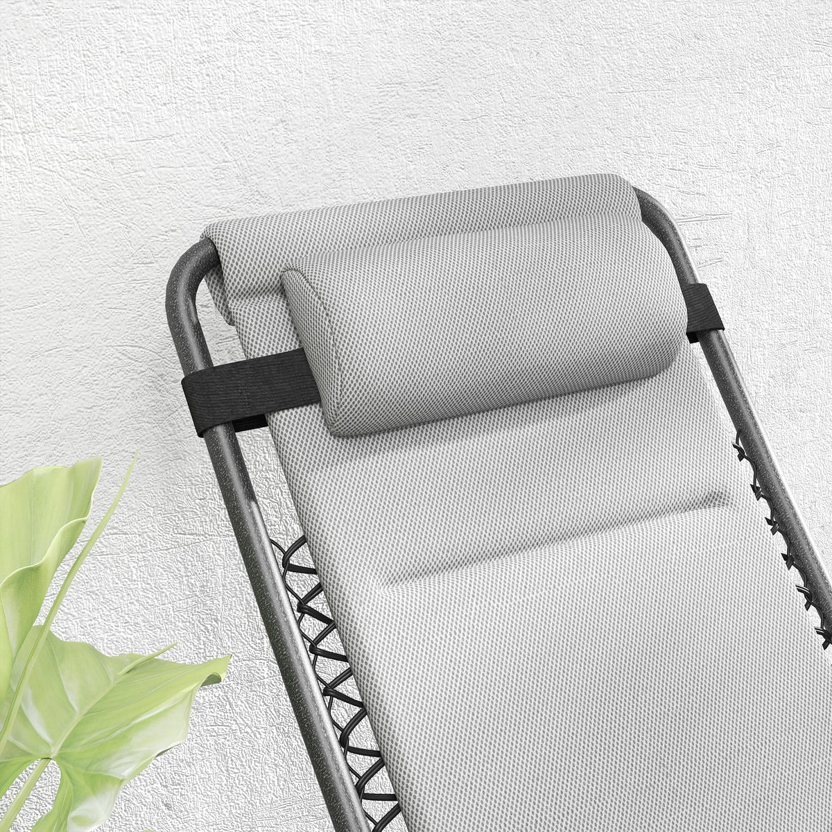 Zero Gravity Chairs Set of 2 Light Gray K2156