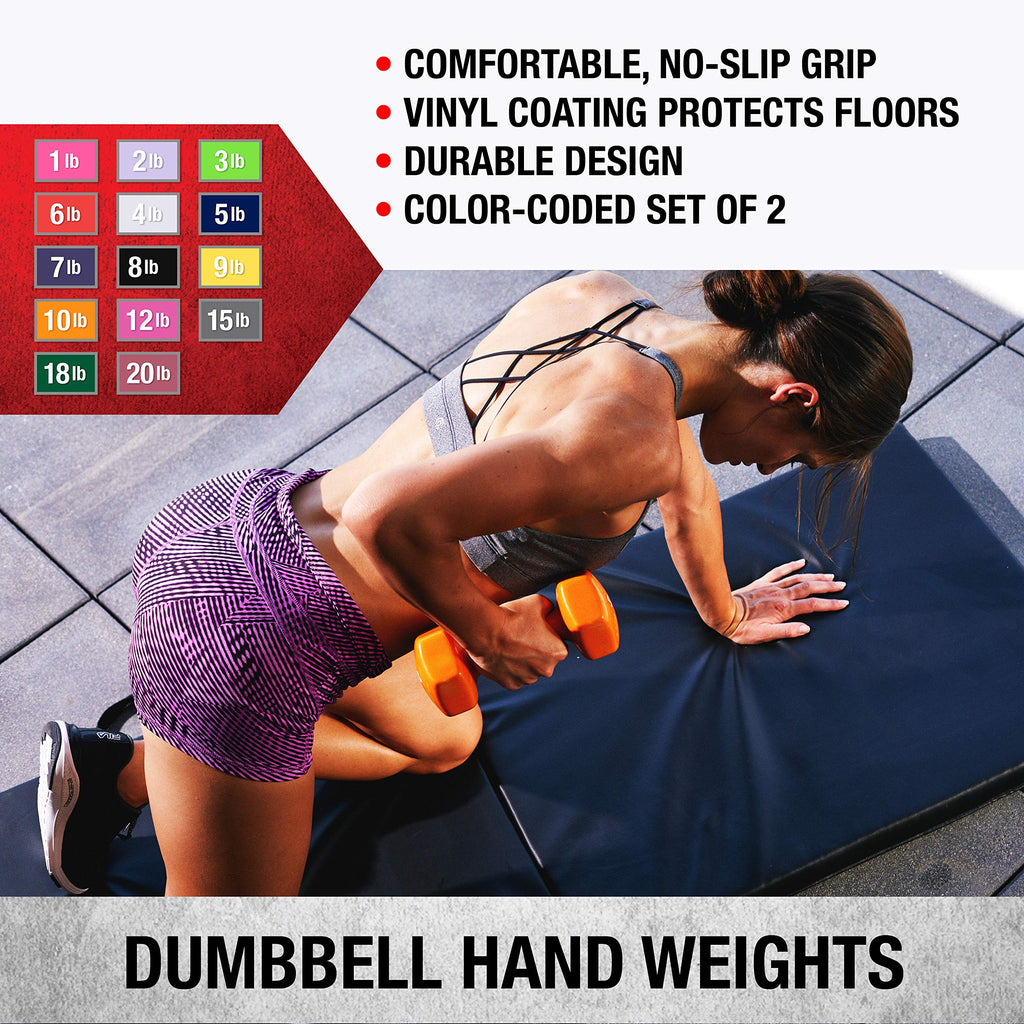 Vinyl Coated Dumbbells Set of 2 E574