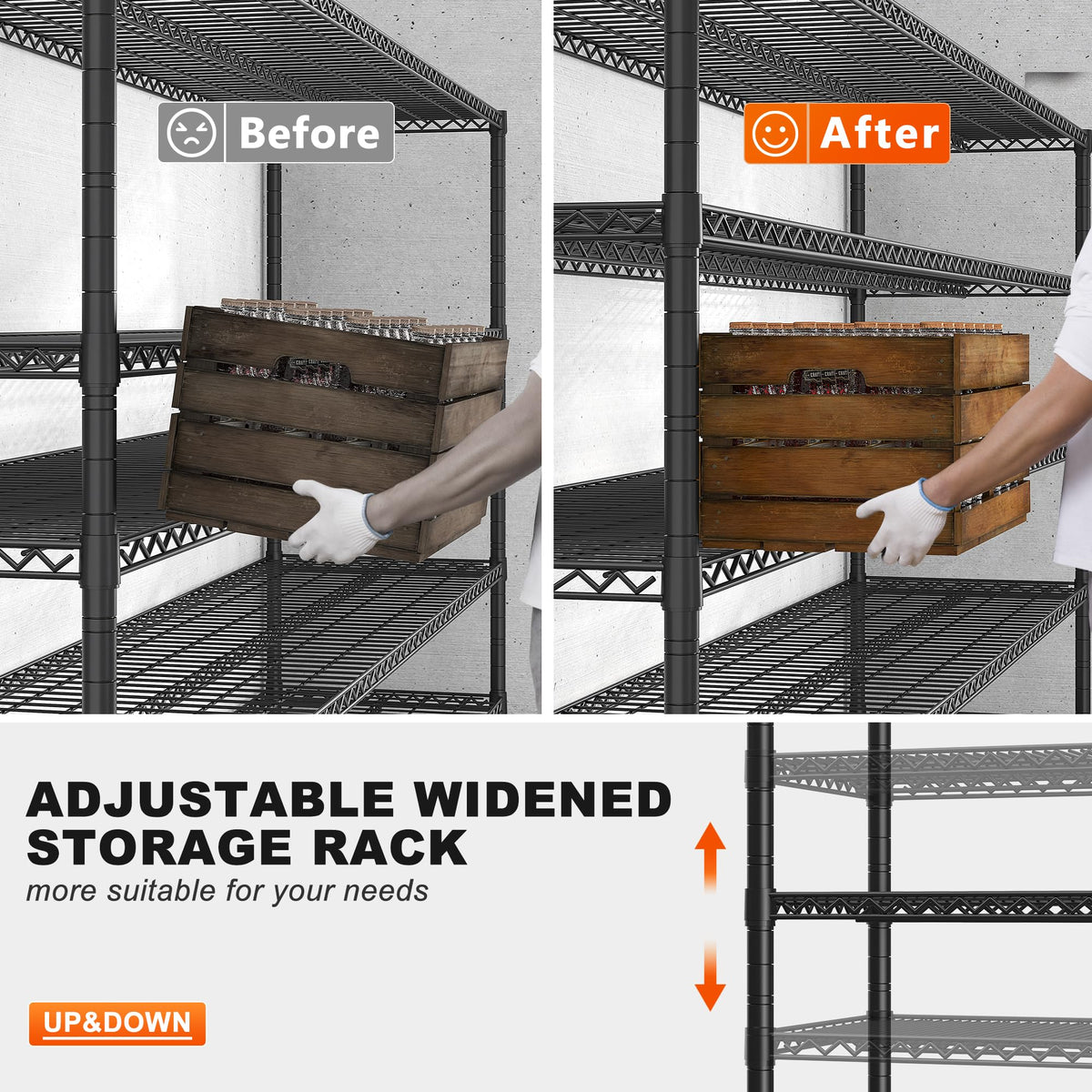 85.7" 5-Tier Adjustable Garage Shelving P72950