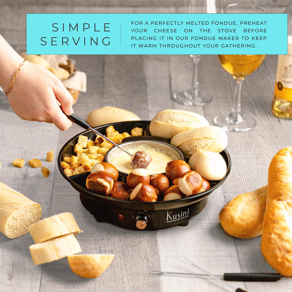 Electric Fondue Pot Set with Temperature Control M6761