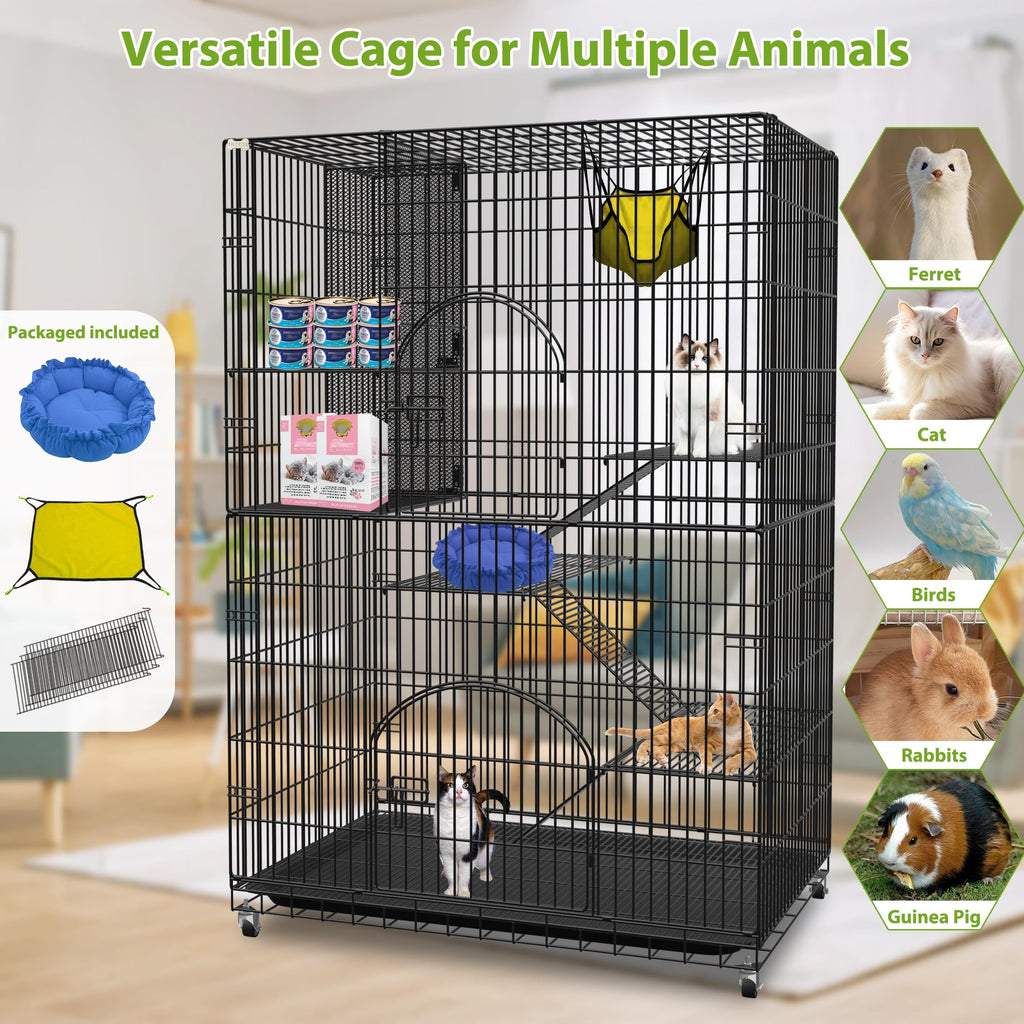 Extra Large Cat Cage Indoor Enclosure with Storage Cube R834